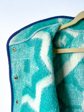 Load image into Gallery viewer, One-of-a-Kind: Ukrainian Kelly Green Floral Wool Blanket Snap Vest (L/XL)
