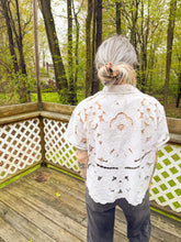 Load image into Gallery viewer, One-of-a-Kind: Antique Cutwork Embroidery Shaftsbury Shirt (M)