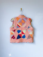 Load image into Gallery viewer, One-of-a-Kind: Peachy Rocky Road to Kansas Quilt Vest (XS/S)