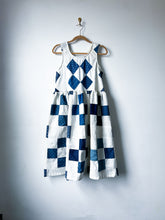 Load image into Gallery viewer, One-of-a-Kind: Indigo Nine Patch Turnaround Dress (S)