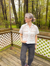 Load image into Gallery viewer, One-of-a-Kind: Antique lace and embroidered Shaftsbury Shirt (S)