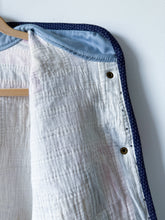 Load image into Gallery viewer, One-of-a-Kind: Indigo and Berry Log Cabin Flora Jacket (S)