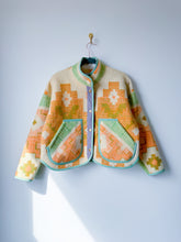 Load image into Gallery viewer, One-of-a-Kind: Geometric Floral Ukrainian Blanket Flora Jacket (S)