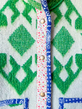 Load image into Gallery viewer, One-of-a-Kind: Geometric Ukrainian Blanket Flora Jacket (L)