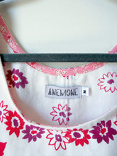 Load image into Gallery viewer, One-of-a-Kind: Vintage Cherry Red and Purple Floral Tablecloth Turnaround Tank (M)