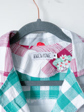 Load image into Gallery viewer, One-of-a-Kind: Vintage Picnic Tablecloth Mashup Shaftsbury Shirt (S)