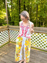 Load image into Gallery viewer, One-of-a-Kind: Vintage Pineapple Tablecloth Easy Pant (S/M)
