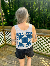 Load image into Gallery viewer, One-of-a-Kind: Duck and Ducklings Quilt Top Turnaround Tank (S)