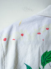 Load image into Gallery viewer, One-of-a-Kind: White Floral Vintage Tablecloth Shaftsbury Shirt (M)