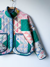 Load image into Gallery viewer, One-of-a-Kind: Ocean Waves Flora Jacket (S)