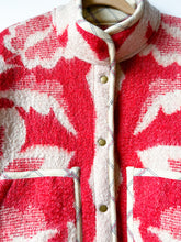 Load image into Gallery viewer, One-of-a-Kind: Ukrainian Floral Wool Blanket Flora Jacket (M)