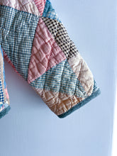 Load image into Gallery viewer, One-of-a-Kind: Half Square Triangle Flora Jacket (L)