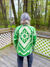 Load image into Gallery viewer, One-of-a-Kind: Geometric Ukrainian Blanket Flora Jacket (L)