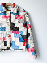 Load image into Gallery viewer, One-of-a-Kind: Brick Block Cropped Chore Coat (XS/S)