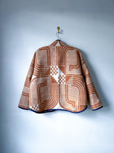 Load image into Gallery viewer, One-of-a-Kind: Vintage Mod Geometric Blanket Flora Jacket (L)