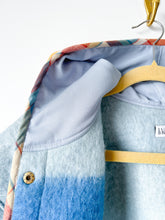 Load image into Gallery viewer, One-of-a-Kind: Colorblock Wool Blanket Hooded Flora Jacket (S)