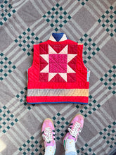 Load image into Gallery viewer, One-of-a-Kind: Aunt Eliza's Star Quilt Vest (XS/S)