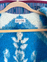 Load image into Gallery viewer, One-of-a-Kind: Blue Floral Wool Blanket Flora Jacket (S)