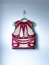 Load image into Gallery viewer, One-of-a-Kind: Ukrainian Vintage Raspberry Blanket Snap Front Vest (M)