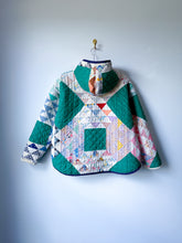 Load image into Gallery viewer, One-of-a-Kind: Ocean Waves Hooded Flora Jacket (L)