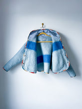 Load image into Gallery viewer, One-of-a-Kind: Colorblock Wool Blanket Hooded Flora Jacket (S)