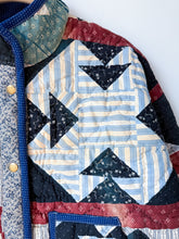 Load image into Gallery viewer, One-of-a-Kind: 19th Century Churn Dash Flora Jacket (M)