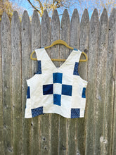 Load image into Gallery viewer, One-of-a-Kind: Indigo Nine Patch Turnaround Tank (M)
