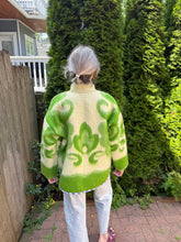 Load image into Gallery viewer, One-of-a-Kind: Green Apple Ukrainian Blanket Flora Jacket (L)