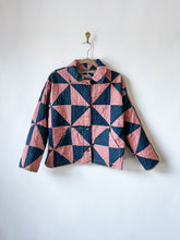 Load image into Gallery viewer, One-of-a-Kind: 1800s Indigo Pinwheel Cropped Chore Coat