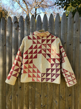 Load image into Gallery viewer, One-of-a-Kind: Ocean Waves Cropped Chore Coat (XS)