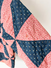 Load image into Gallery viewer, One-of-a-Kind: 1800s Indigo Pinwheel Cropped Chore Coat