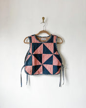 Load image into Gallery viewer, One-of-a-Kind: Indigo Pinwheel Side Tie Vest