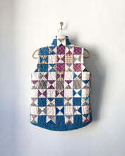 Load image into Gallery viewer, One-of-a-Kind: Aunt Eliza's Star/Broken Dishes Vest (S)