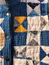 Load image into Gallery viewer, One-of-a-Kind: Aunt Eliza's Star/Broken Dishes Vest (S)