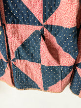 Load image into Gallery viewer, One-of-a-Kind: 1800s Indigo Pinwheel Cropped Chore Coat