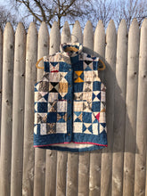 Load image into Gallery viewer, One-of-a-Kind: Aunt Eliza's Star/Broken Dishes Vest (S)
