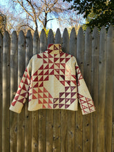 Load image into Gallery viewer, One-of-a-Kind: Ocean Waves Cropped Chore Coat (XS)