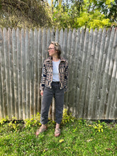 Load image into Gallery viewer, One-of-a-Kind: Overshot Coverlet Cropped Coat (navy/cream/lavender)