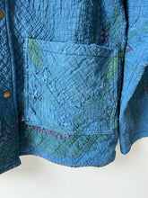 Load image into Gallery viewer, One-of-a-Kind: Indigo Overdyed Feathered Star Chore Coat