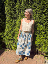 Load image into Gallery viewer, One-of-a-Kind: Nine Patch Quilt Top Skirt (L)
