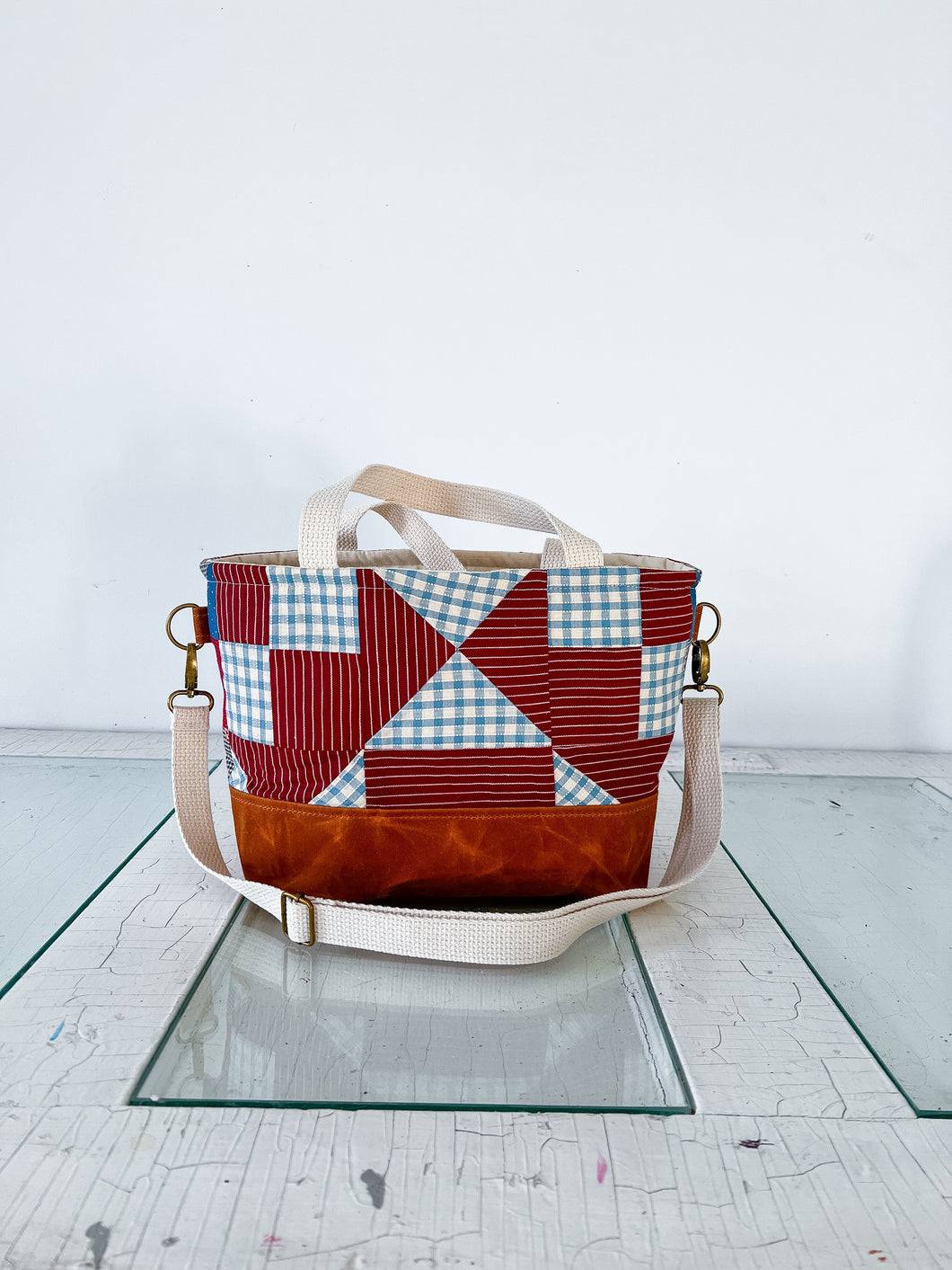 One-of-a-Kind: Star Block Project Bag #1 (with detachable strap)