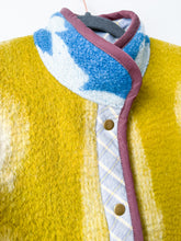 Load image into Gallery viewer, One-of-a-Kind: Colorblock Floral Ukrainian Wool Blanket Flora Jacket (S)
