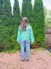 Load image into Gallery viewer, One-of-a-Kind: Ukrainian Woven Cotton Coverlet Field Jacket (M)
