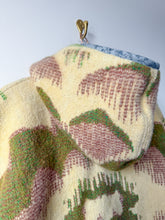 Load image into Gallery viewer, One-of-a-Kind: Butter Yellow and Floral Ukrainian Blanket Hooded Flora Jacket (S)
