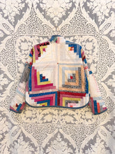 Load image into Gallery viewer, One-of-a-Kind: Hand-tied Log Cabin Flora Jacket (S)
