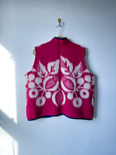 Load image into Gallery viewer, One-of-a-Kind: Ukrainian Fuchsia Berry Wool Blanket Vest (L/XL)
