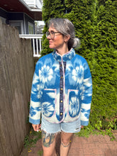 Load image into Gallery viewer, One-of-a-Kind: Blueberry Floral Ukrainian Blanket Flora Jacket (M)
