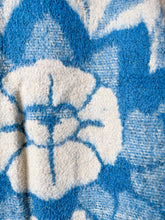 Load image into Gallery viewer, One-of-a-Kind: Blue Floral Ukrainian Blanket Flora Jacket (L)
