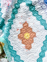 Load image into Gallery viewer, One-of-a-Kind: Grandmother&#39;s Flower Garden Barrel Leg Pant (L)
