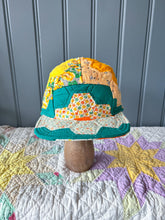 Load image into Gallery viewer, One-of-a-Kind: Grandmother&#39;s Flower Garden 5 Panel Hat
